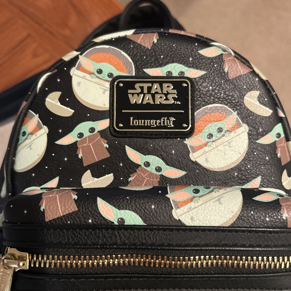 Loungefly Grogu Patterned Backpack - image 4